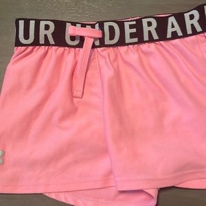 Pink under armor shorts
